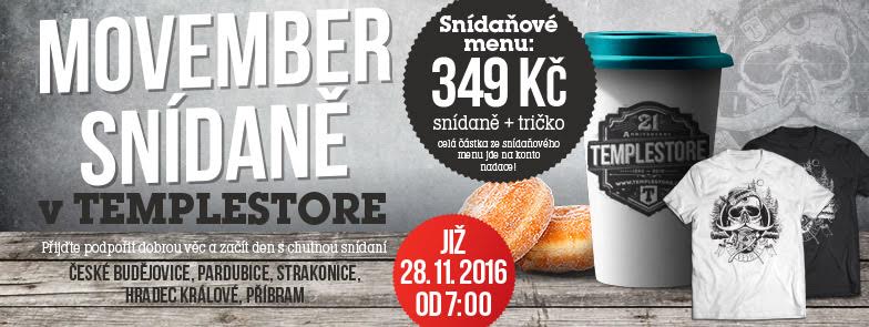 TempleStore Movember snídaně